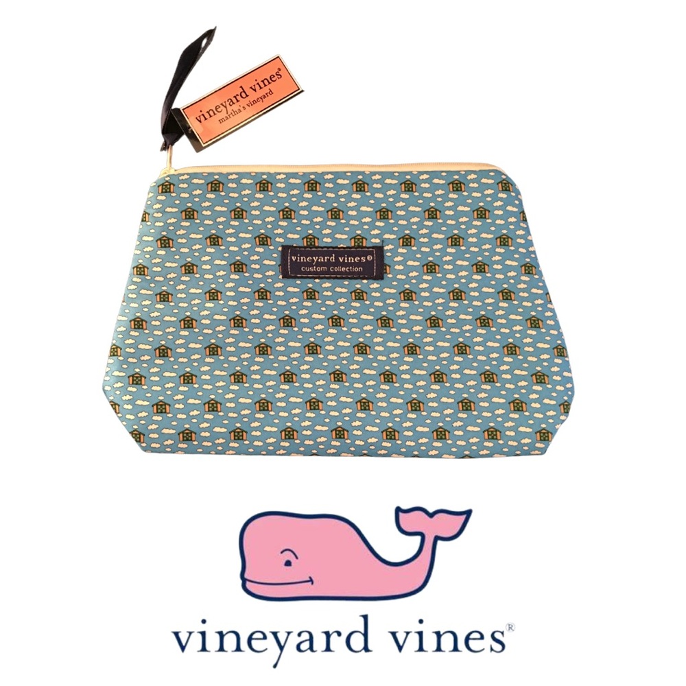 Vineyard Vines Blue Clouds Cosmetic Bag